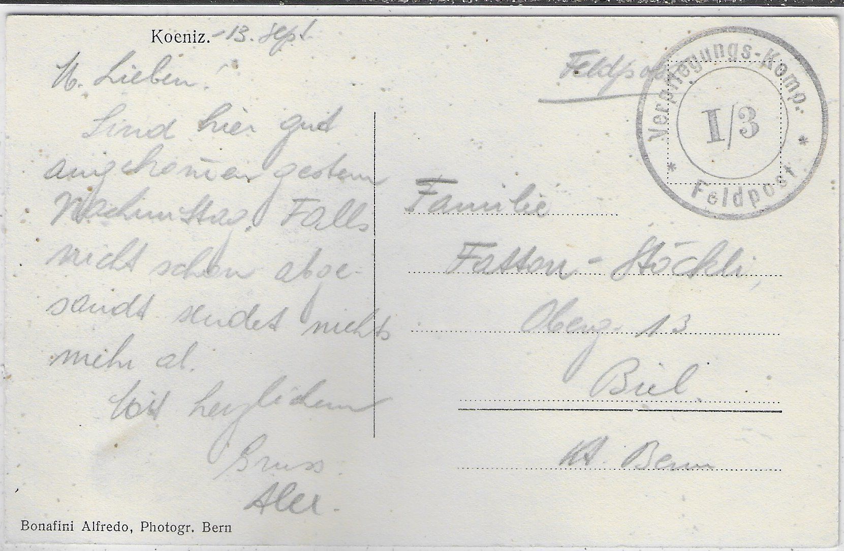 Cartoline postali: Köniz - Generalansicht – Usato da Ettingen venduto da Kartenplanet 1