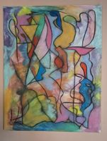 Gemälde " Kontur und Pastell" handmade 50×70