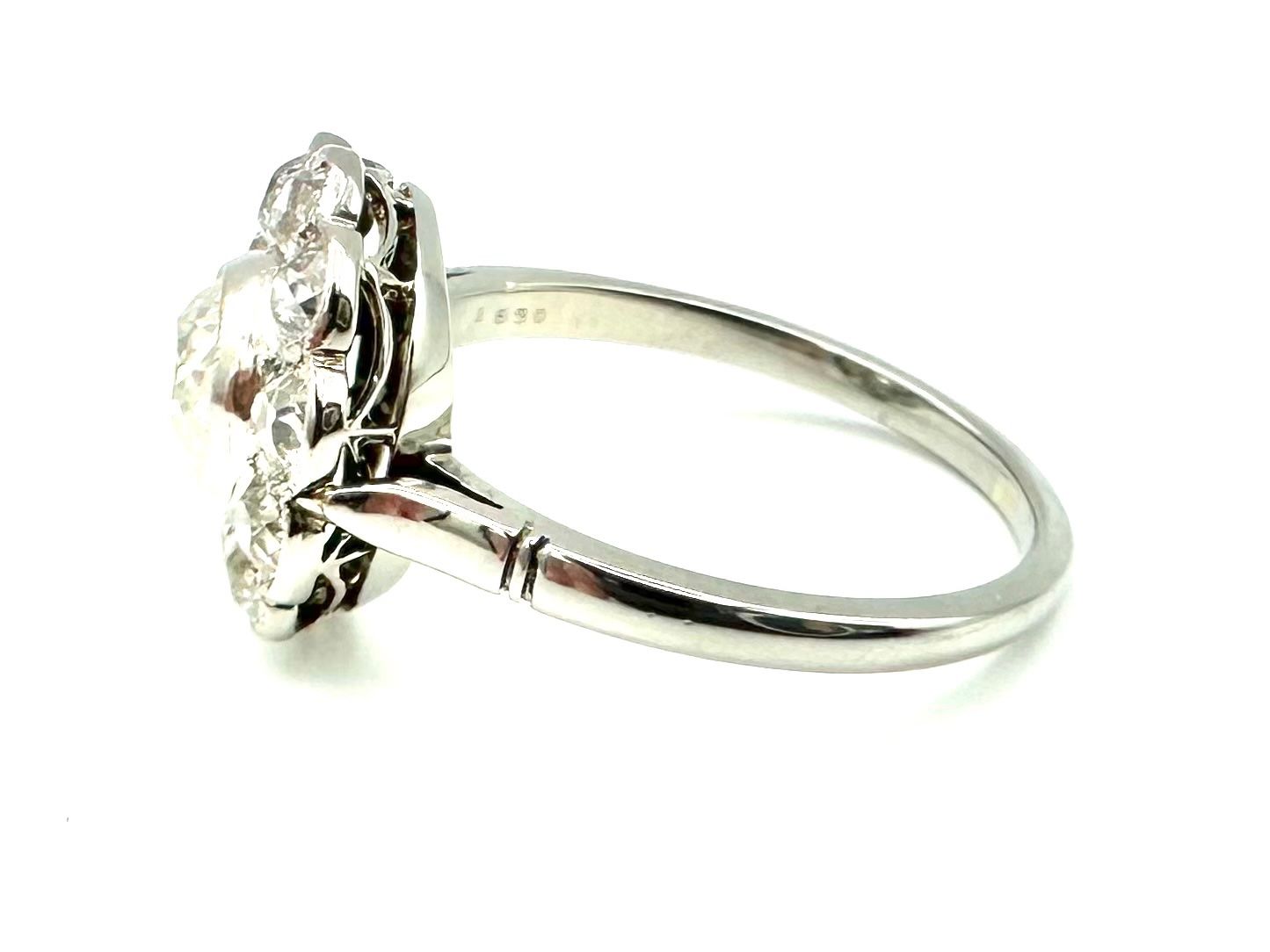 Anelli: Bague "Belle Epoque" en platine et diamants – Usato da Renens VD venduto da Diademe.sarl 5