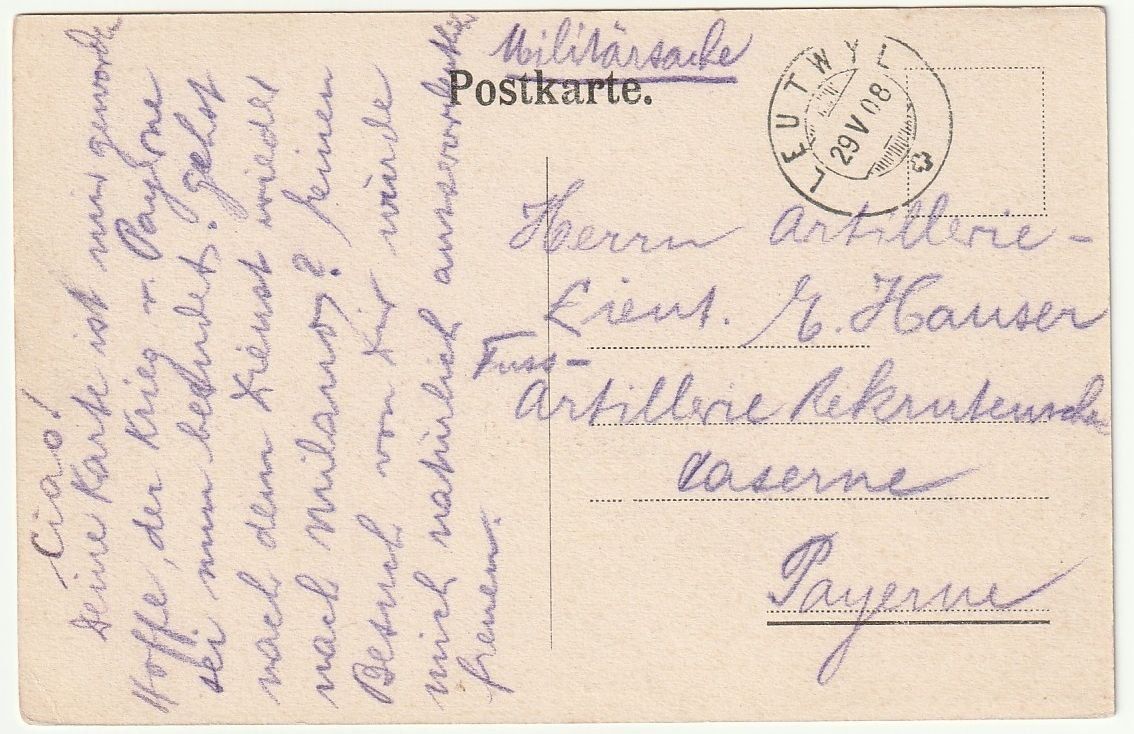 Cartoline postali: AK Schloss Lenzburg 1908 – Usato da Fislisbach venduto da Zigzag12 1