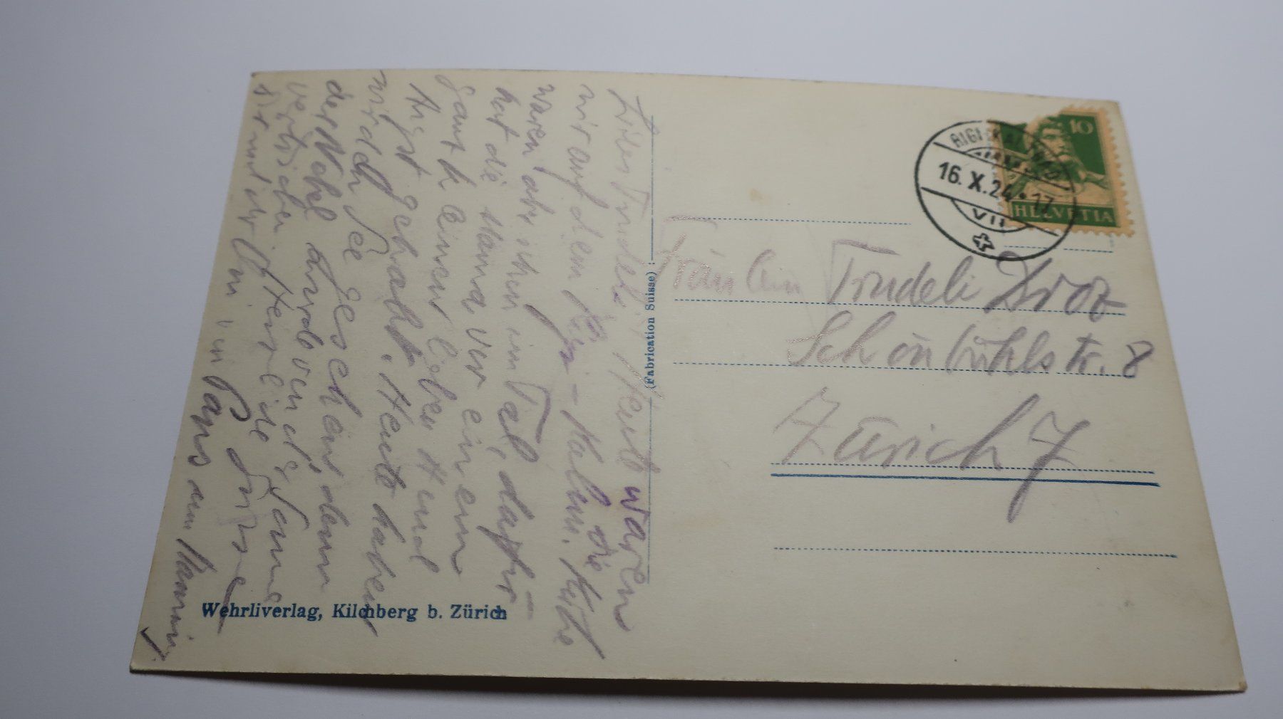 Cartoline postali: Rigi und die Berneralpen  1924 – Usato da Cormoret venduto da Pascalll2001 5