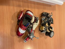 Polistil Harley Davidson Electra Glide mit Seitenwagen 1:15