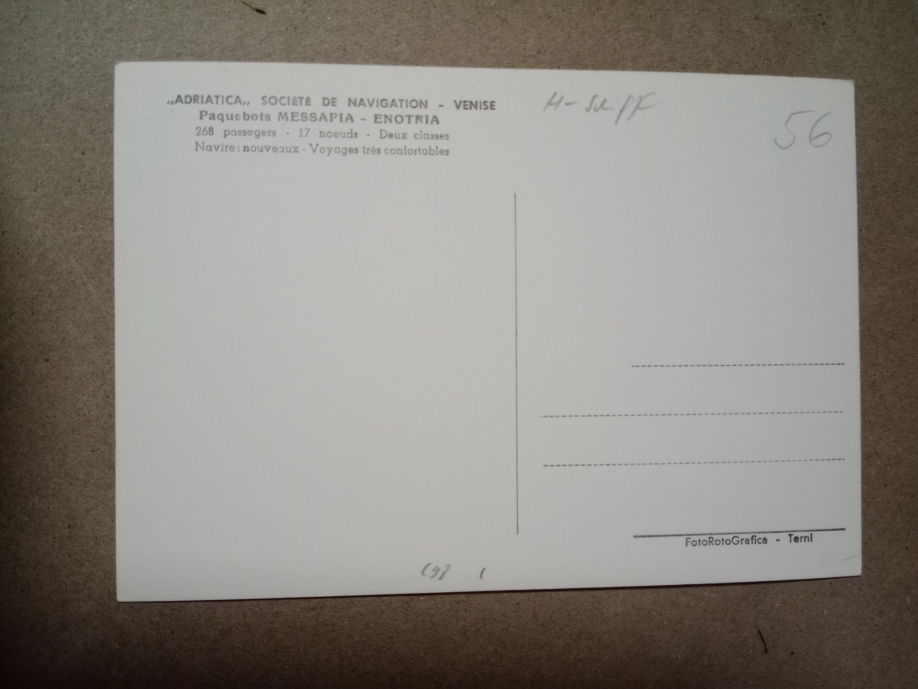 Cartes postales: Ak Schiff Adriatica bei Venedig beschrieben – D'occasion à Küttigen par Melisch1000 1