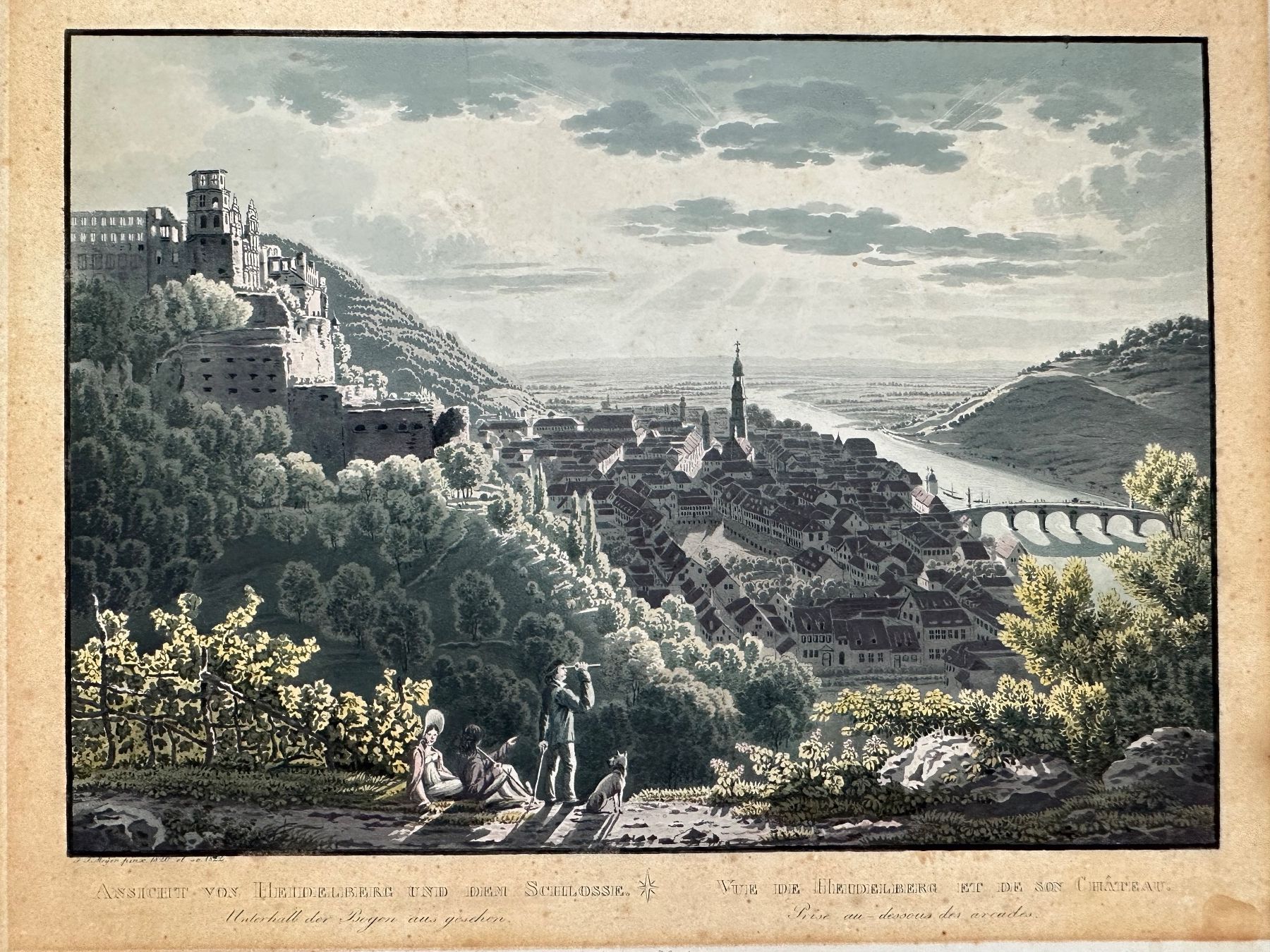 Incisioni: Heidelberg Meyer/Engelmann Aquatinta koloriert – Nuovo e nell'imballaggio originale da Oberuzwil venduto da Crystall0