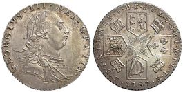 Großbritannien, Sixpence 1787