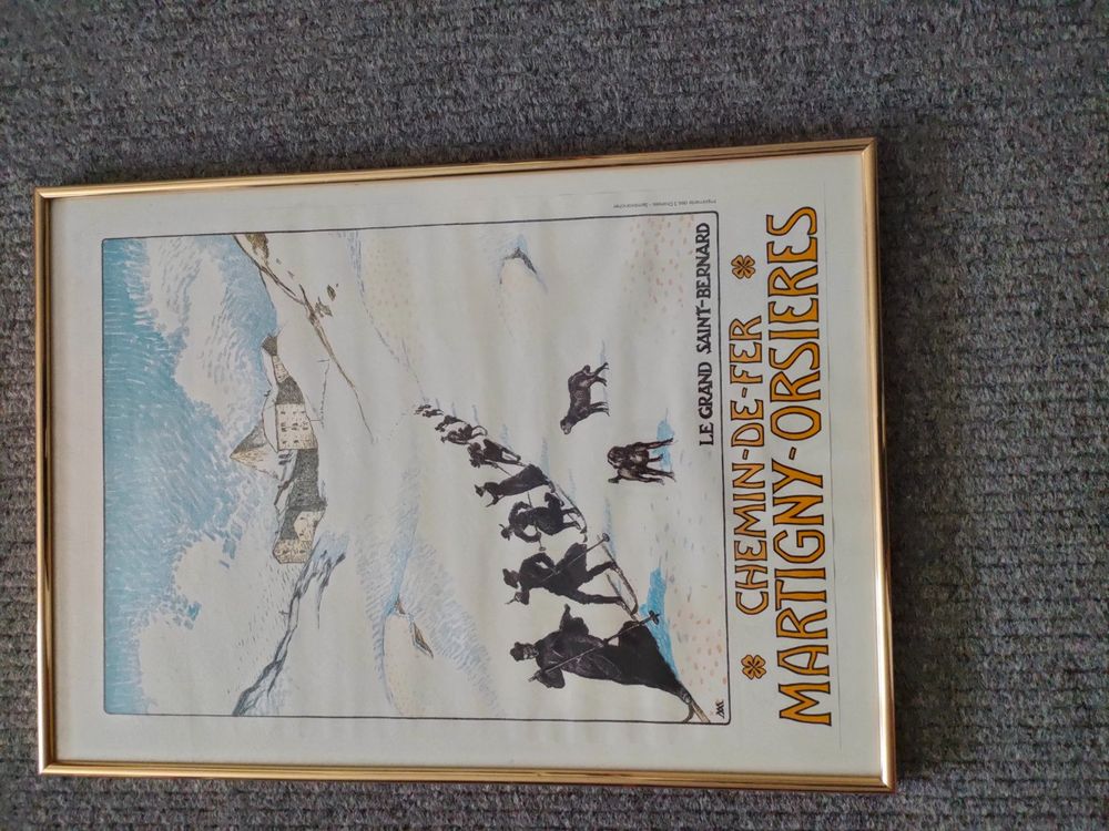 Poster Train Martigny-Orsières – Affiche Vintage 42x60cm HQ
