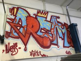 Graffiti Bild auf Sperrholzunterlage !