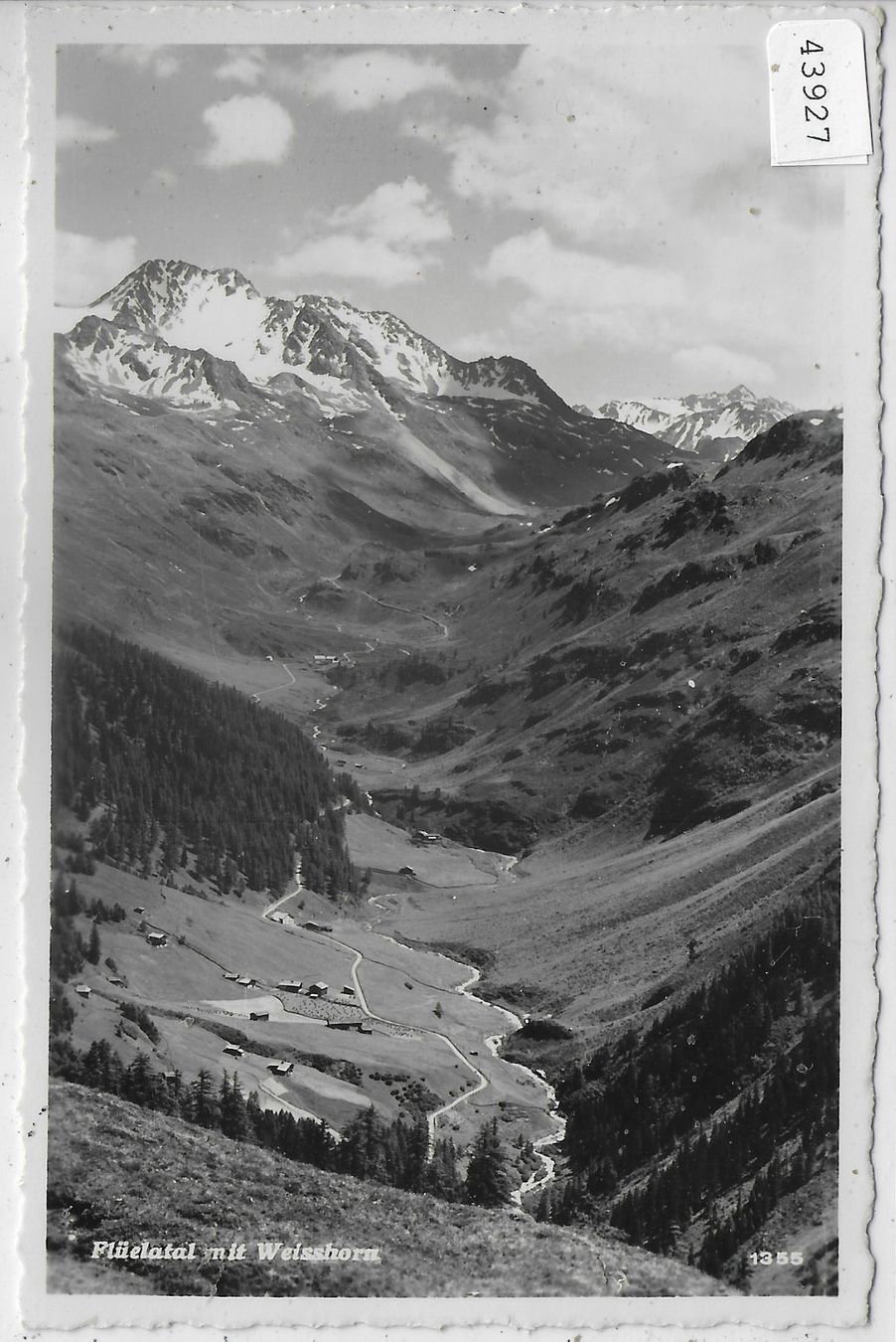 Cartes postales: Flüelatal mit Weisshorn – D'occasion à Ettingen par Kartenplanet