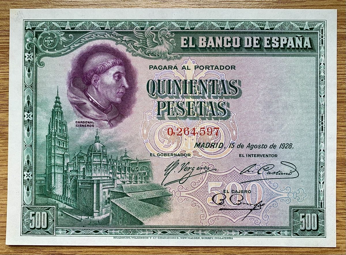 Banconote: 500 Pesetas Spanien 1928!!! UNC!!! – Nuovo (secondo la descrizione) da Oberentfelden venduto da NunoLouro