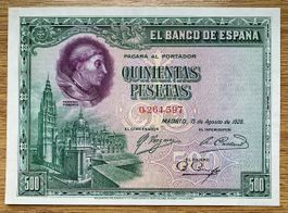 500 Pesetas Spanien 1928!!! UNC!!!