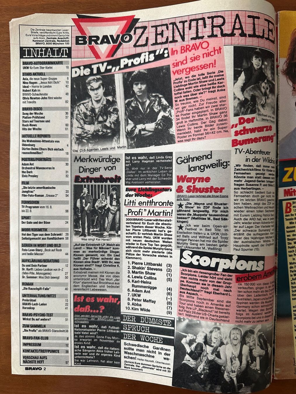 Riviste & Magazine: BRAVO 1982 Nr. 33 // Hubert Kah – Usato da Zürich venduto da die_5djt 1