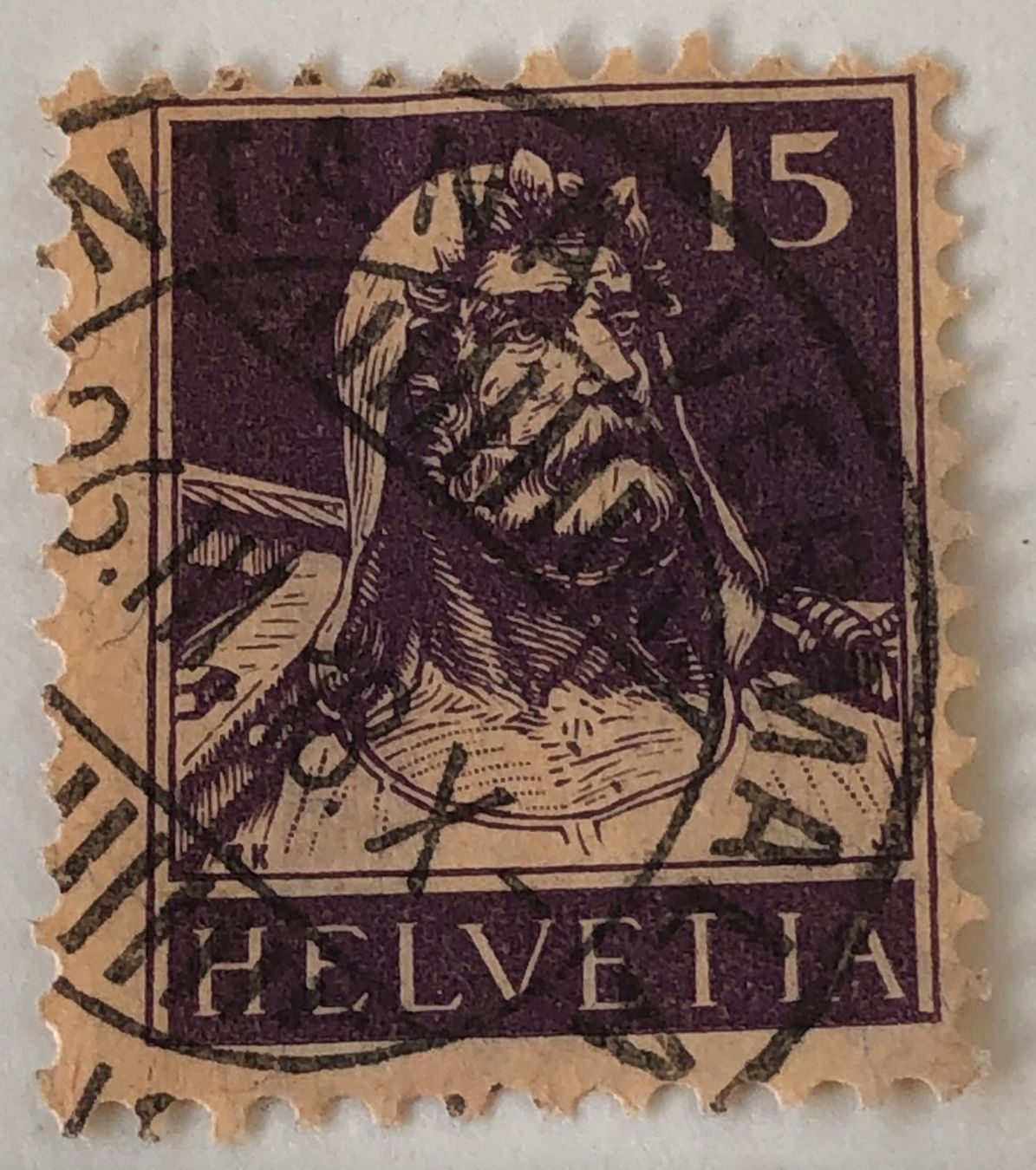 Tutti i francobolli: Nr.128 mit Vollstempel Tellbrustbild    – Usato da Aarau venduto da Billa007