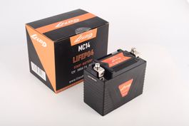 MC14 LiFePO4 Motorradbatterie mit Tiefentladeschutz 20% SOC)