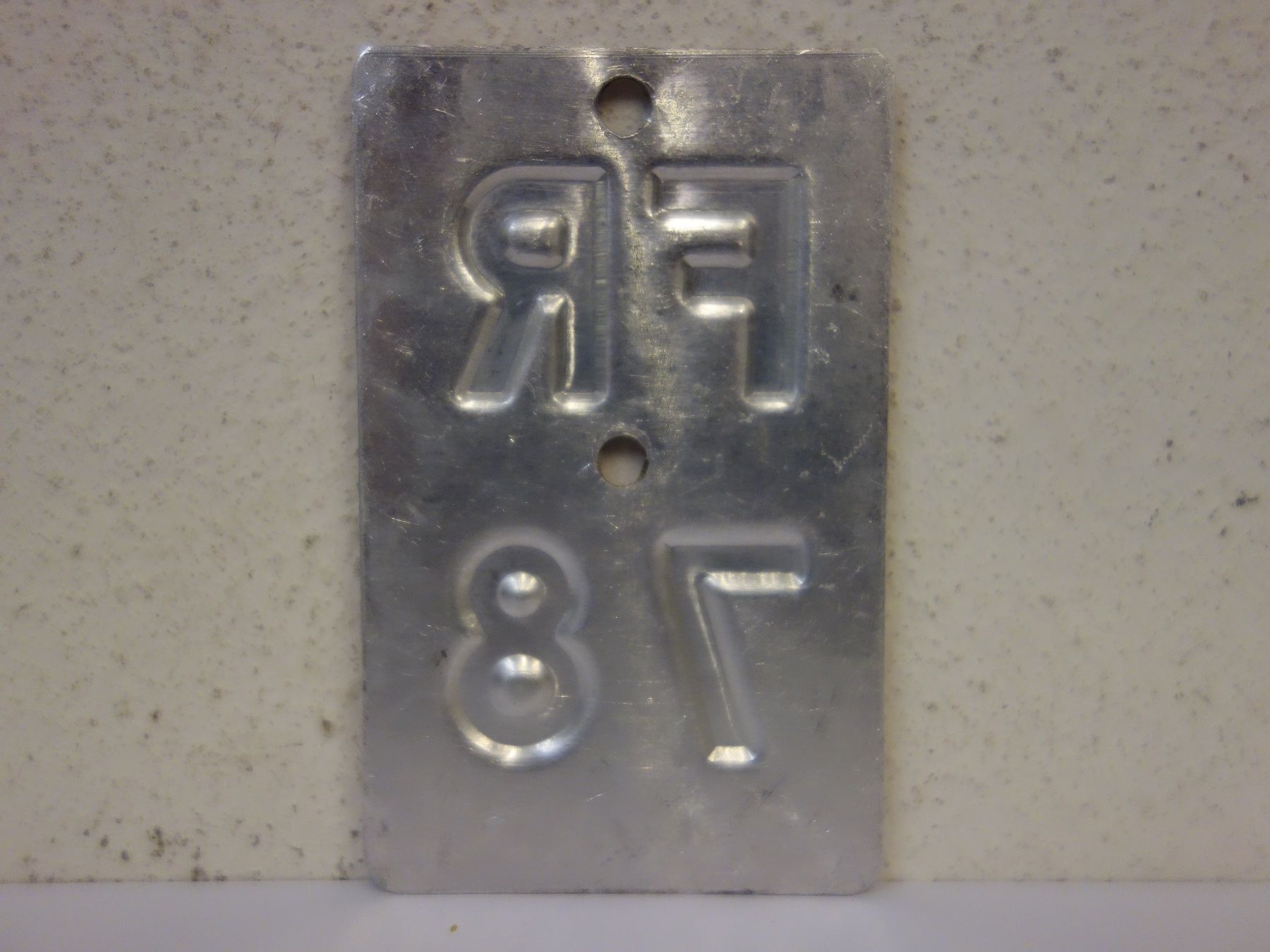 Schilder: FR 78 VELONUMMER - FAHRRADSCHILD – Gebraucht aus Kerzers von zimmergruen 1