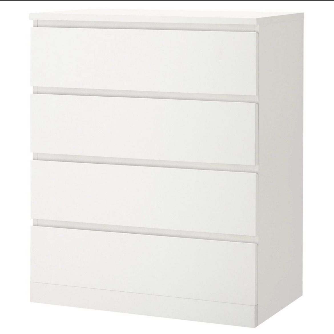 Tables de nuit: IKEA MALM Kommode mit 4 Schubladen, weiss – Défectueux à Wil SG par kle_5k82 2