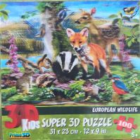 Puzzle 3D European wildlife 100 pz.