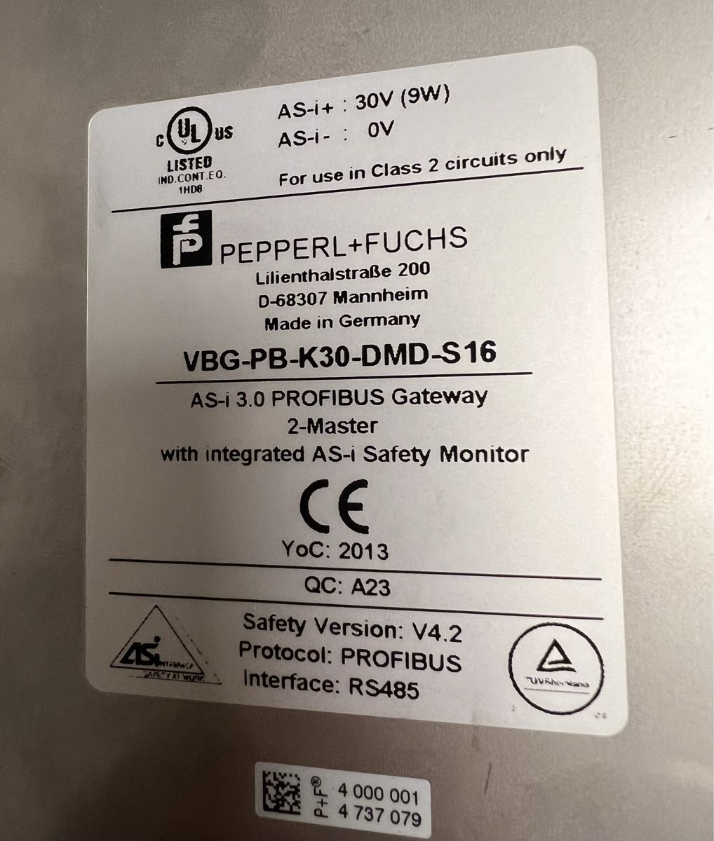 Sistema di controllo: Pepperl + Fuchs / AS-Interface- Gateway/Sicherheitsmonitor – Usato da Romanshorn venduto da DonRicardoo 1