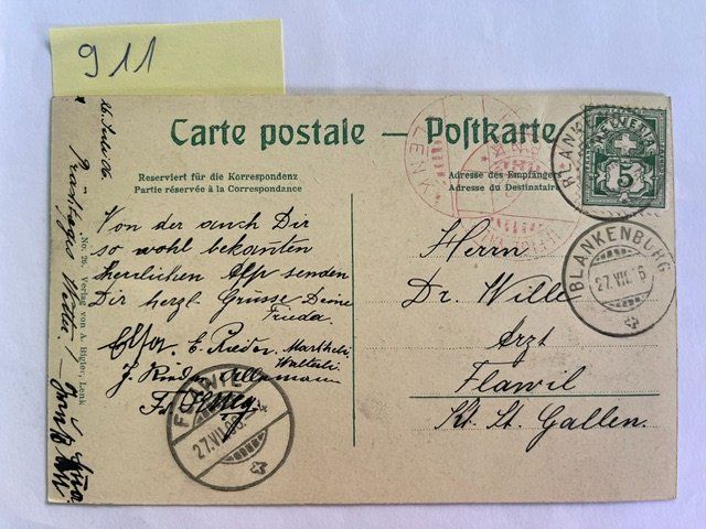 Ansichtskarten: alte Ansichtskarte Ifigenalp Lenk, 1906 mit Stempel – Gebraucht aus Niederwil AG von dahu75 1