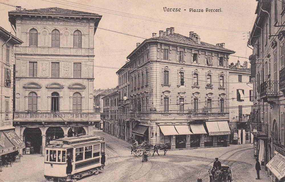 AK Varese Piazza Porcari con Tram. 1914 Kaufen auf Ricardo