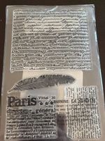 Stempel Set Motiv Paris Feder neu in Originalverpackung