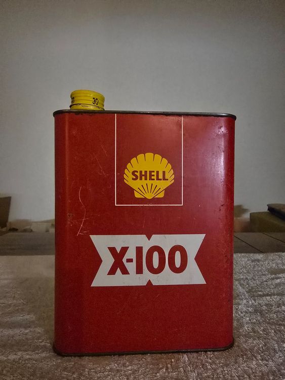 Shell X-100 SAE 30 - Blechflasche - bouteille en acier (Gebraucht) in ...