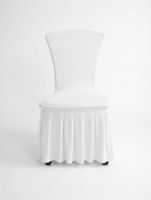​Elegante Stuhlhusse weiss Stretch – Stuhlbezug für Hochzeit