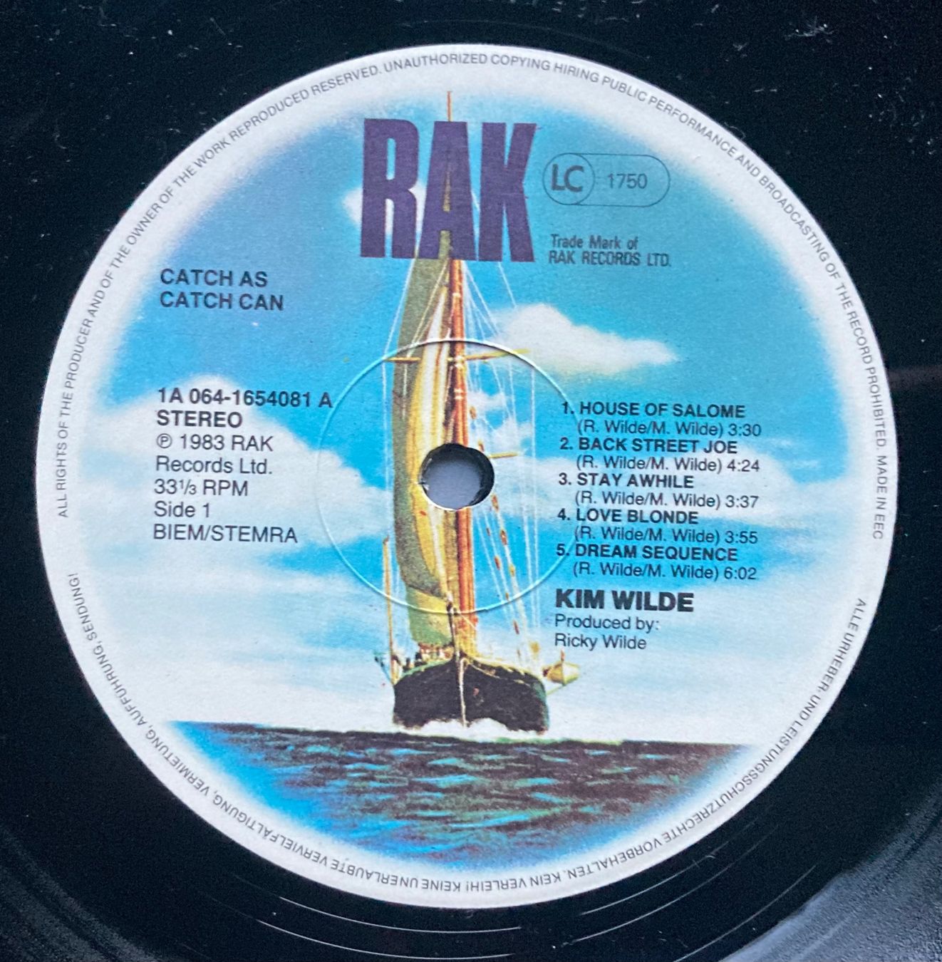 Vinyles: KIM WILDE - CATCH AS CATCH CAN – D'occasion à Poliez-Pittet par Newtown-Records 3