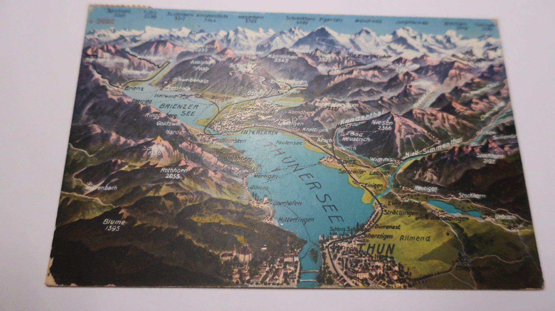 Cartoline postali: Thuner See Panorama 1922 – Usato da Cormoret venduto da Pascalll2001 1