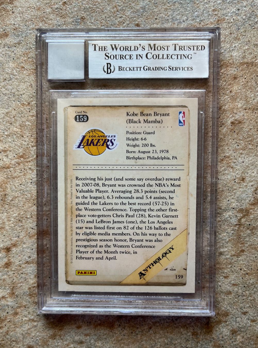 Nba Sammelbilder & Trading cards: NBA  Kobe Bryant  Worn Warm up Beckett – Gebraucht aus Moudon von AndreSR89 1