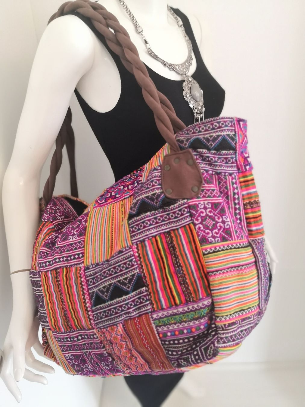 Borse da donna: 🤩BOHO-CHIC HANDGEMACHTE ETHNO PATCHWORK XXL TASCHE NEU – Nuovo (secondo la descrizione) da Olten venduto da Naja-Twins-Twins 3