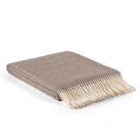 Wolldecke aus Merino-Kaschmir-Mix MILANO – braun
