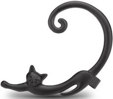 Ohrring Ohrringe Ohrstecker Katze Katzen Edelstahl SCHWARZ