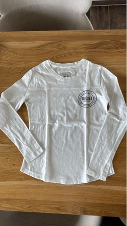 T-shirt Diesel manches longues blanc, taille XS, comme neuf