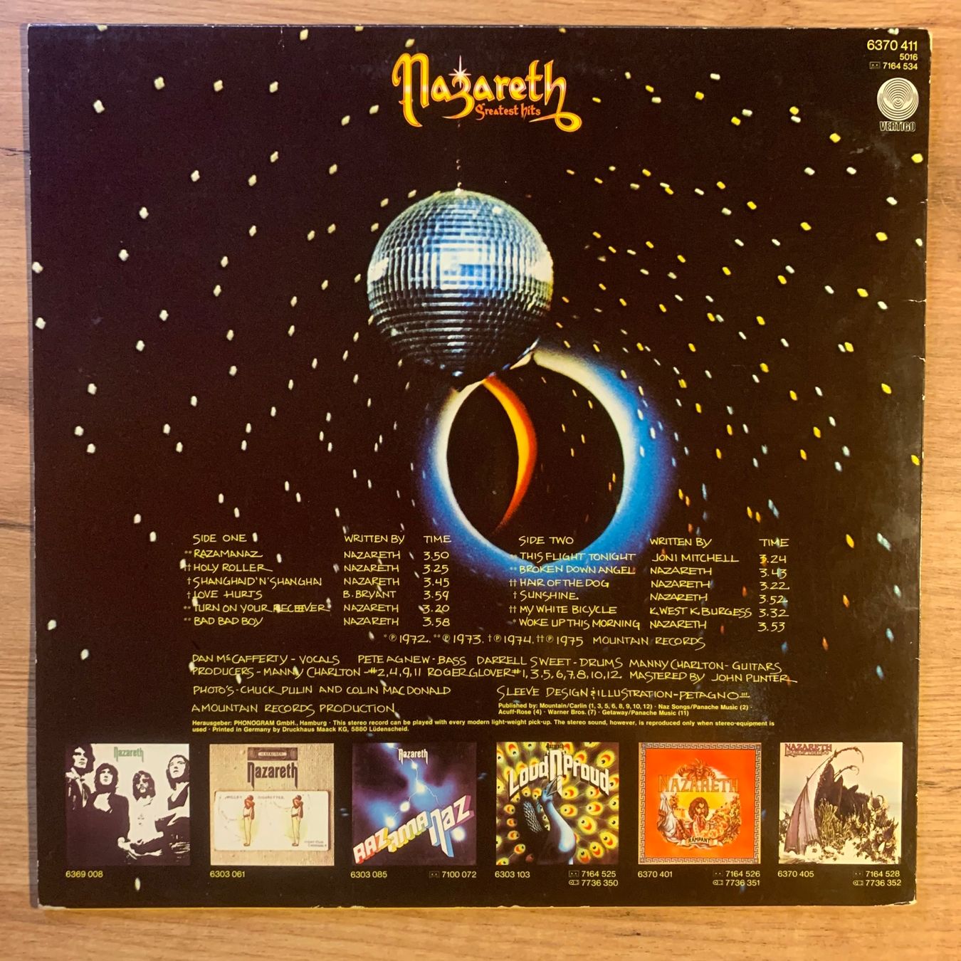 Dischi in vinile: NAZARETH - GREATEST HITS...COMPIL GER...VG+/VG+ – Usato da Gals venduto da Diskopat 1
