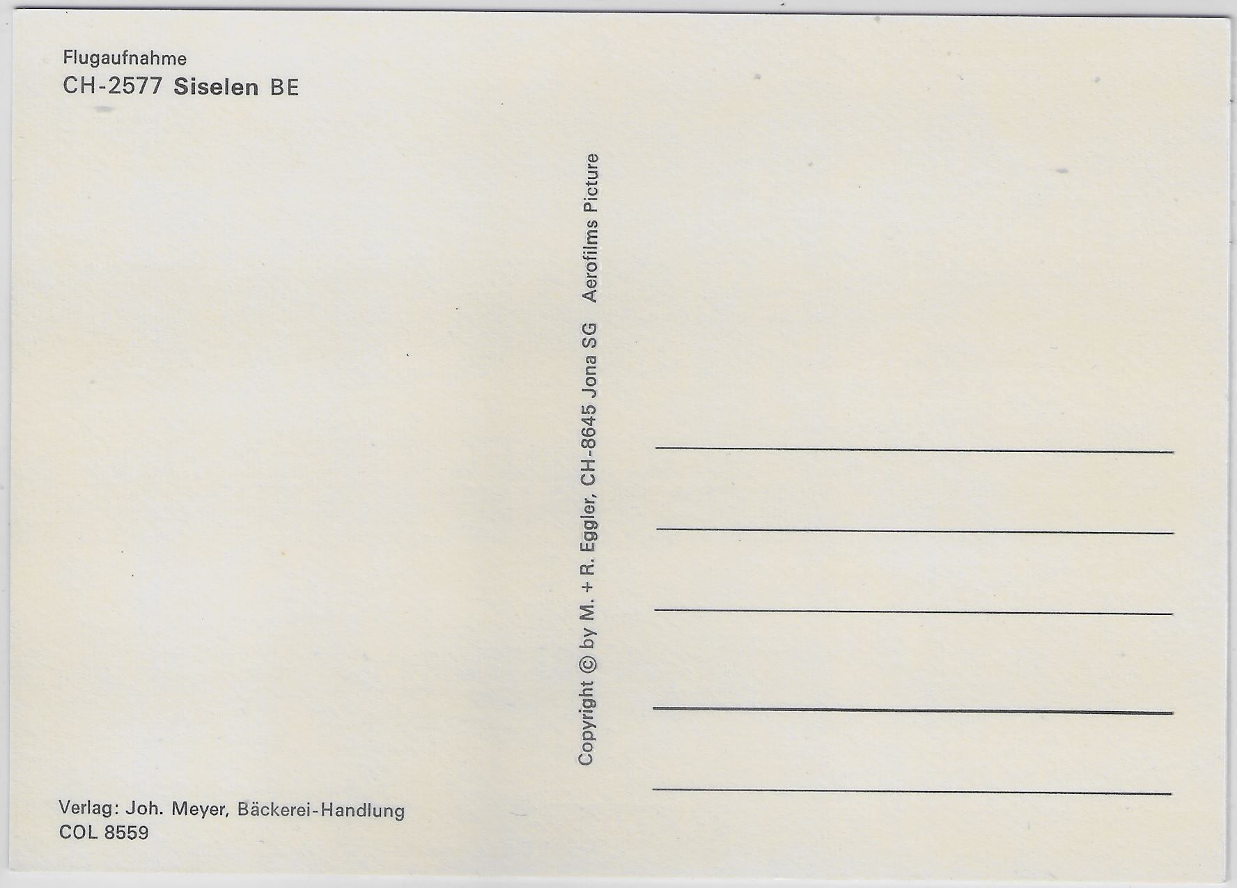 Cartoline postali: Flugaufnahme Siselen BE – Antico da Ettingen venduto da Kartenplanet 1