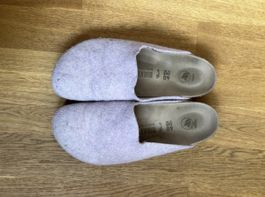 Birkenstock Pantoffeln Gr. 40, helllila, Wollfilz