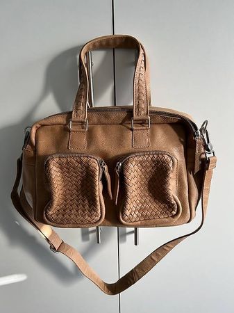 Leder-Tasche von Amsterdam Cowboys - beige