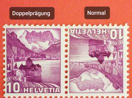 MA84) 33z DP,  Kehrdruck Doppelprägung postfrisch Kt. 250.-