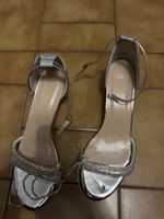 Sandales argentées à strass taille 40 marina