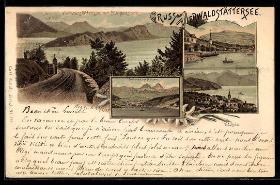 Cartes postales: Litho Vitznau, Vierwaldstättersee mit B – D'occasion à Berlin par bartko-reher