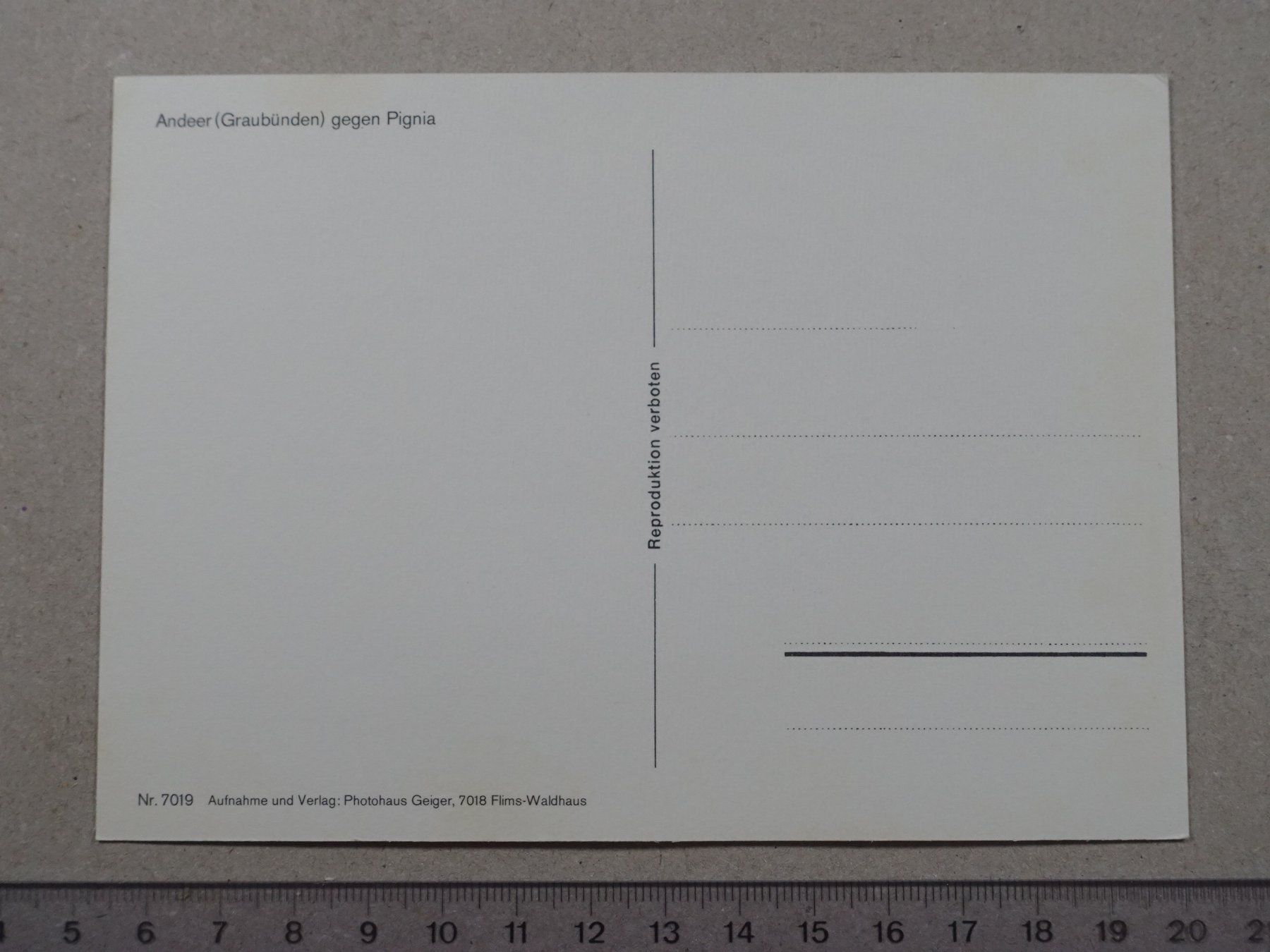 Cartoline postali: Andeer, gegen Pignia – Usato da Lenzburg venduto da fh1 1