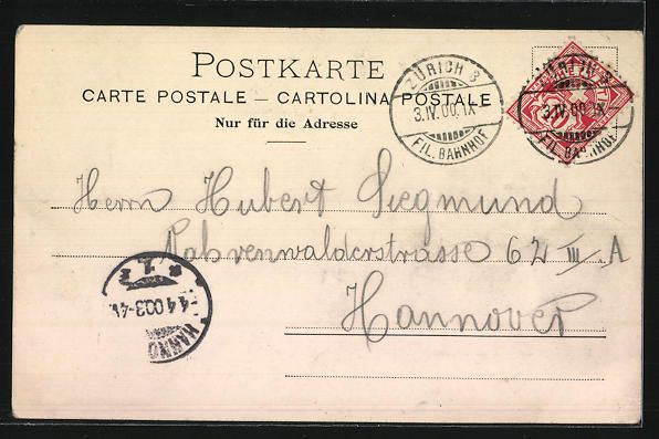 Cartoline postali: Kilchberg, Strassenpartie mit Wohnhäuse – Usato da Berlin venduto da bartko-reher 1