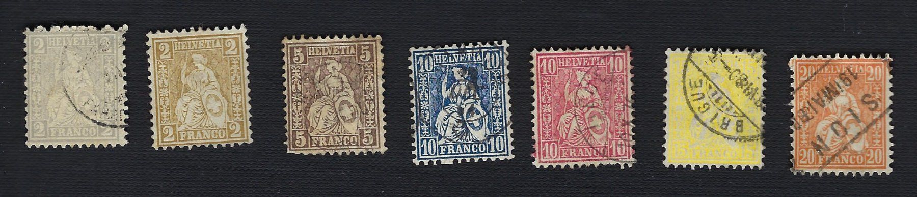 Tutti i francobolli: Helvetia sitzend, gelaufen – Usato da Luzern venduto da Einh0rn