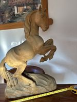 Holzfigur Pferd handgeschnitzt ca. 55x35 cm wunderschöne