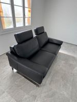 Ledersofa und Longchair, schwarz, 6 Monate alt! Top Zustand
