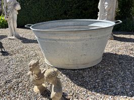 Zink Wanne gross Gartendeko