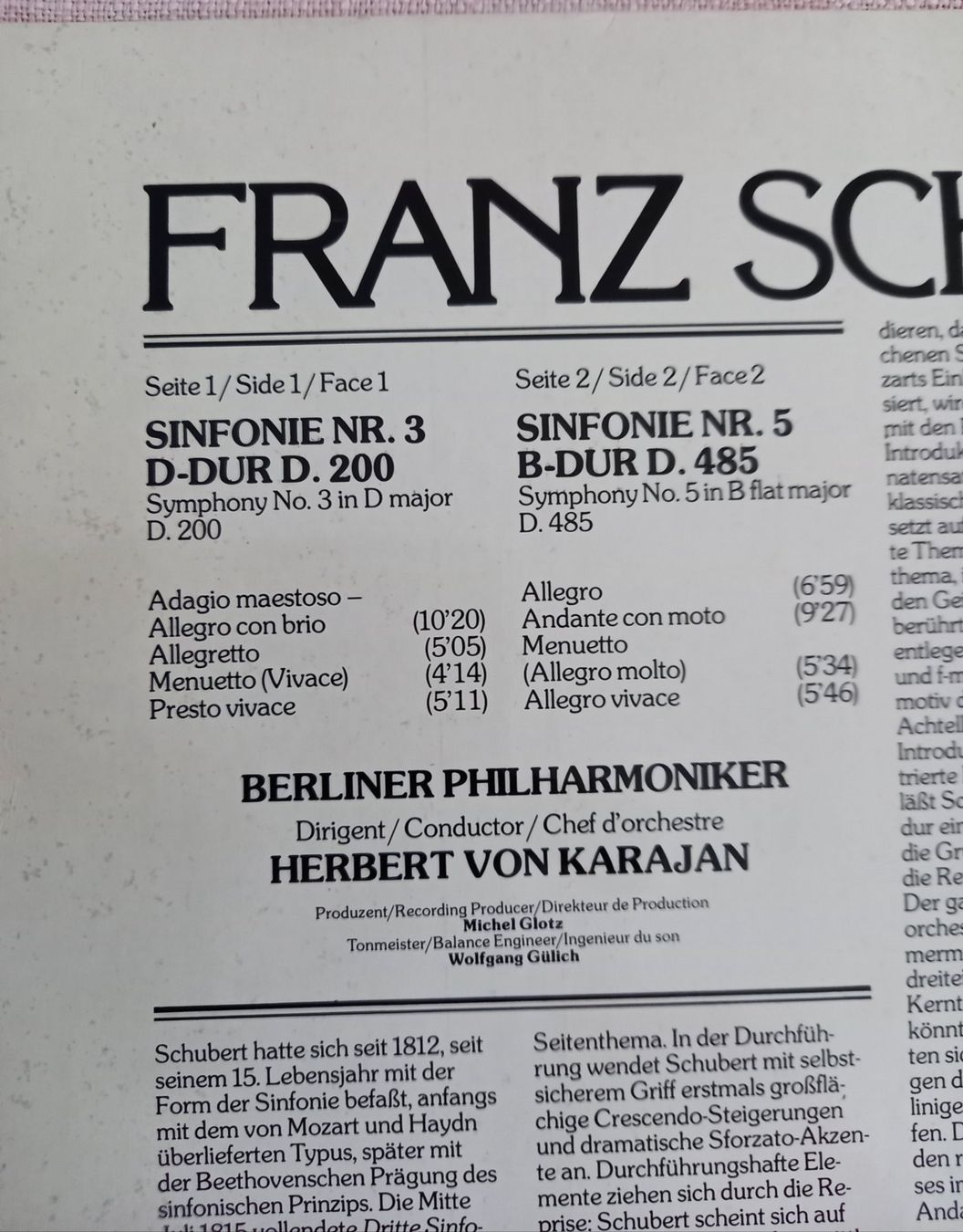 Schallplatten: Klassik-LP "SCHUBERT SINFONIEN" – Gebraucht aus Binningen von mar_2jlr 6