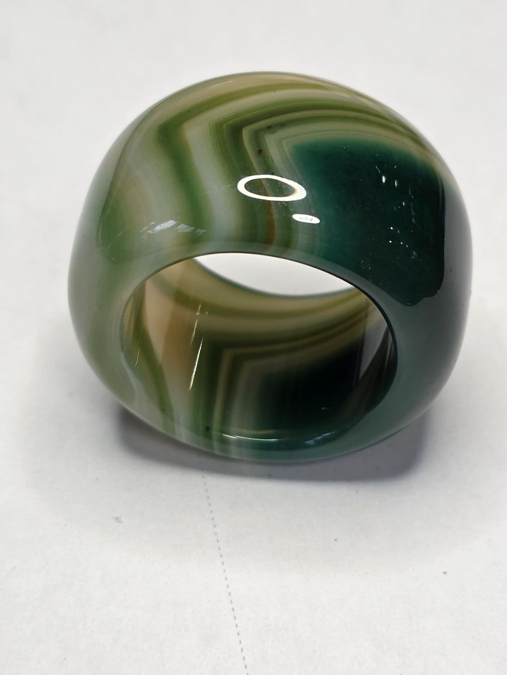 Ringe: Grüner Jadeachat Fullstone Ring – Neu (gemäss Beschreibung) aus Zürich von benedikt12 9