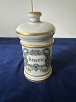 Apothekerglas Arsen Keramik Frankreich Goldrand Vintage
