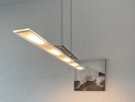 Elegante LED-Pendelleuchte / Hängelampe – Edelstahloptik